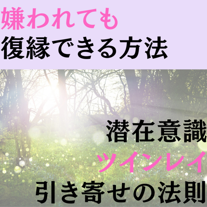 嫌われた35歳女性の復縁方法｜潜在意識に現実は関係ない 嫌われても 復縁できる方法 潜在意識 ツインレイ 引き寄せの法則